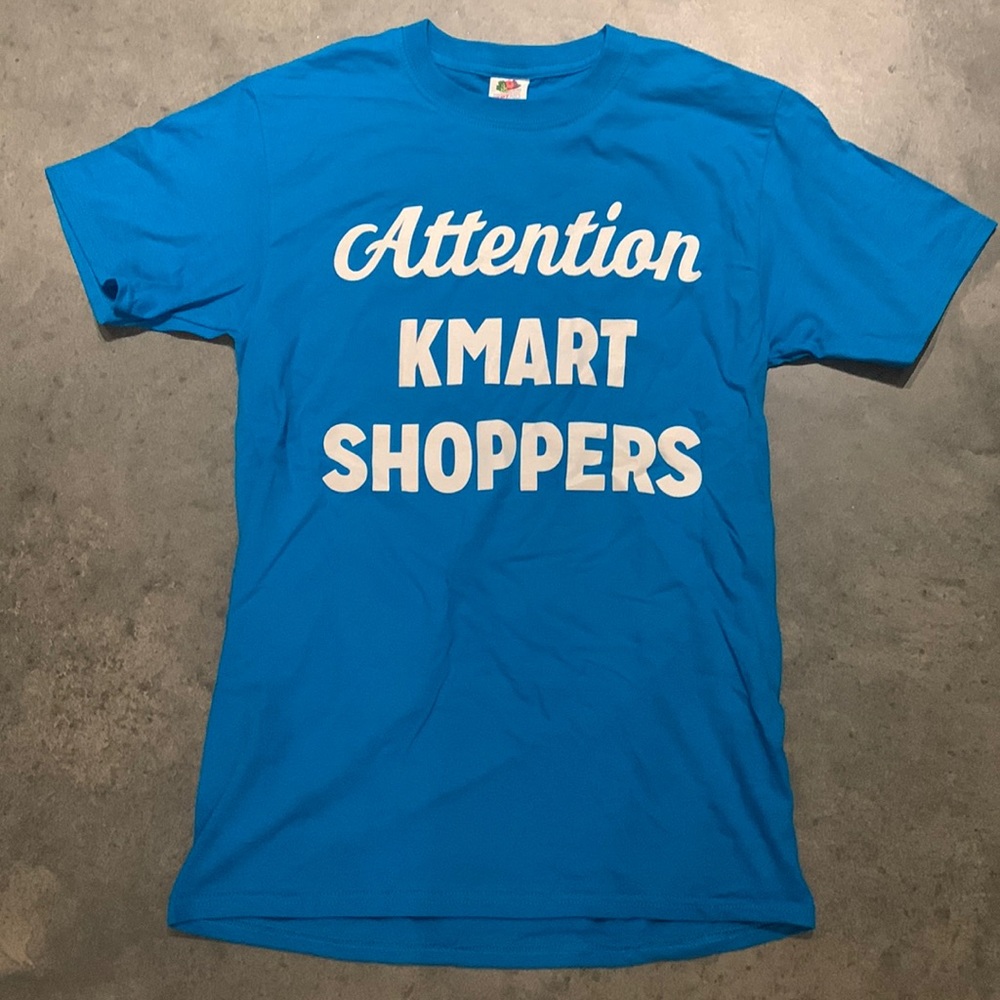 K Mart Fruit of the Loom Fish shirt Attention K-Mart Shoppers! S